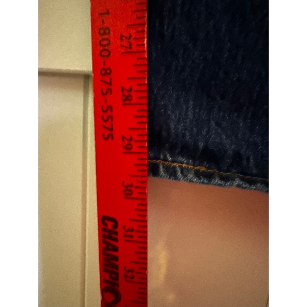 Levi's 501 Button Fly Jeans W42 L30 Dark Wash Denim Classic Straight Leg - Picture 13 of 13